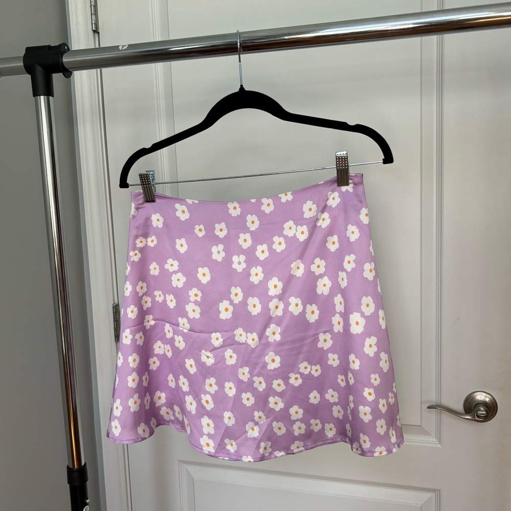 NWOT purple floral skirt